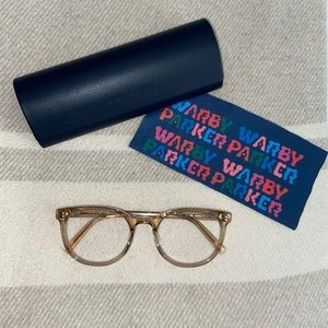 Warby Parker non prescription blue light glasses.